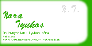 nora tyukos business card